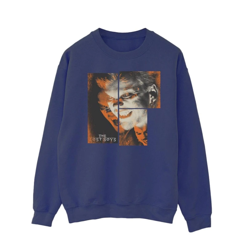 Image of The Lost Boys The Lost Boys Men David Squares Sweatshirt in Navy Size: Small Navy S Male 5063376725484