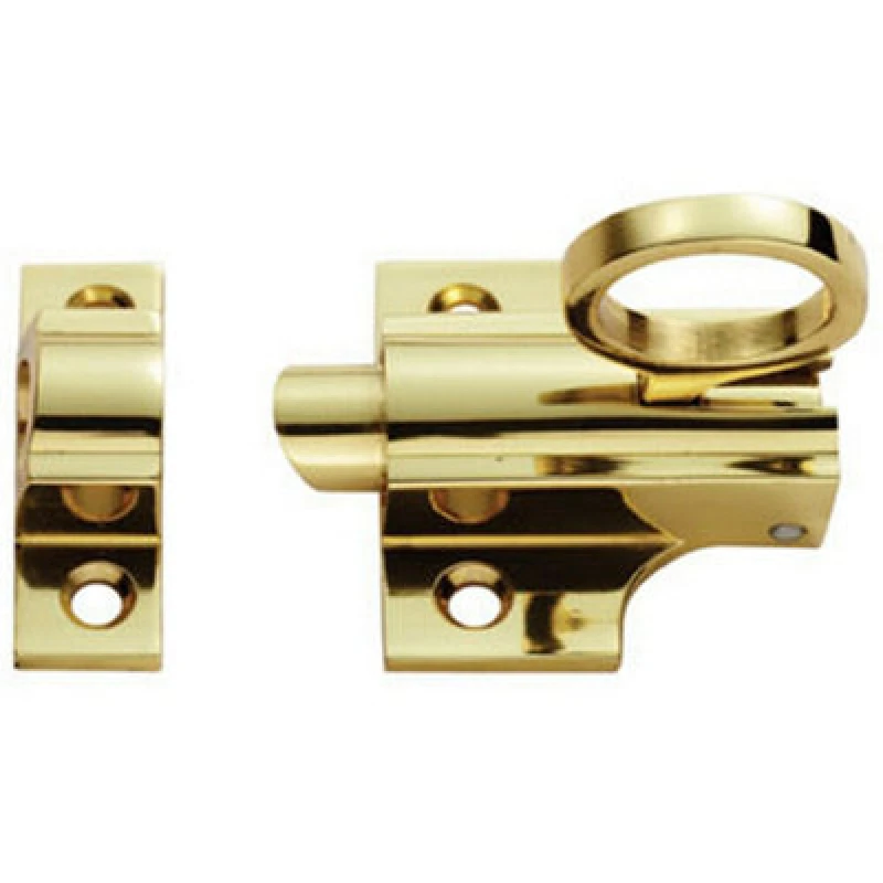 Image of Loops Sprung Fanlight Window Catch 33mm Fixing Centres Polished Brass Loft Window Metallics unisex