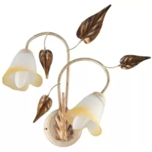 Image of Onli Vanda 2 Light Wall Lamp, Ivory