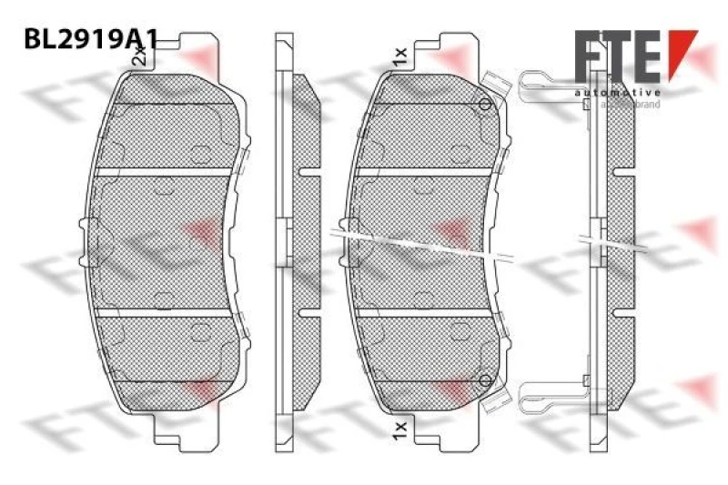 Image of Brake pad set FTE 9011162