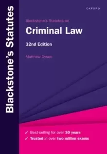 Image of Blackstone's Statutes on Criminal Law