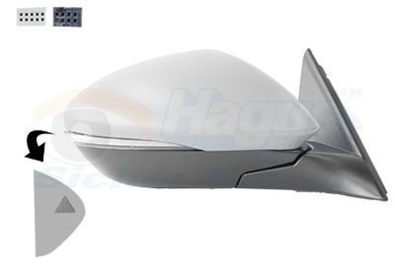 Image of VAN WEZEL Wing mirror VAN WEZEL 0125816