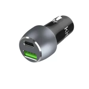 Image of USB C PD27 USB A Car Charger Space Grey