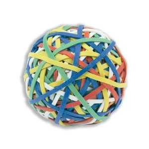 image of 5 Star Office Rubber Band Ball Of 200 Bands Natural Rubber Assorted