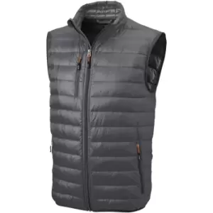 Elevate Mens Fairview Light Down Bodywarmer (S) (Steel Grey)