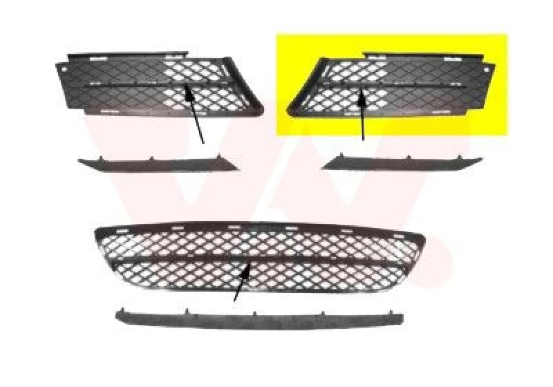 Image of VAN WEZEL Bumper grill VAN WEZEL 0657593