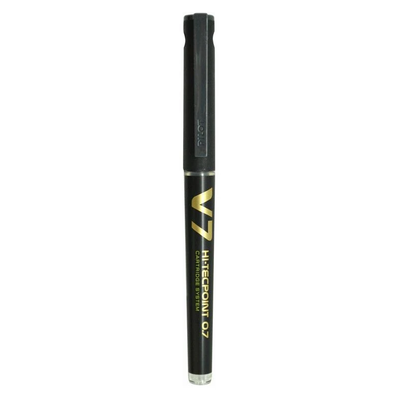 Image of Pilot V7 Cartridge System Liquid Ink Fine Line Single Pen - Black Multicolor Unisex