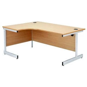 Image of Jemini Beech 1600mm Left Hand Radial Cantilever Desk KF838045