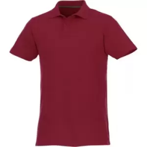 image of Elevate Mens Helios Short Sleeve Polo Shirt (3XL) (Burgundy)