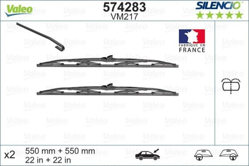 Image of Wiper blade VALEO 574283