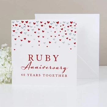 image of Amore By Juliana Deluxe Card - Ruby Anniversary