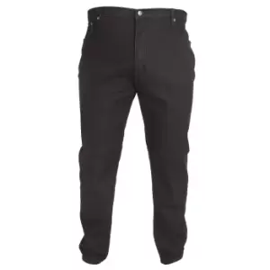 Image of Duke London Mens Kingsize Balfour Comfort Fit Stretch Jeans (40L) (Black)