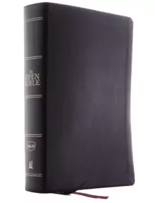 Image of The NKJV, Open Bible, Leathersoft, Black, Red Letter, Comfort Print : Complete Reference System