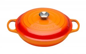 Image of Le Creuset Signature Cast Iron Casserole 30cm Volcanic