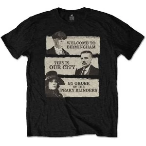 Image of Peaky Blinders - This Is Our City Unisex Large T-Shirt - Black