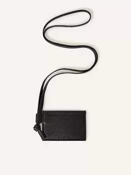 Accessorize Lanyard Card Holder, Black, Women