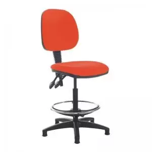 Image of Jota draughtsmans chair with no arms - Tortuga Orange