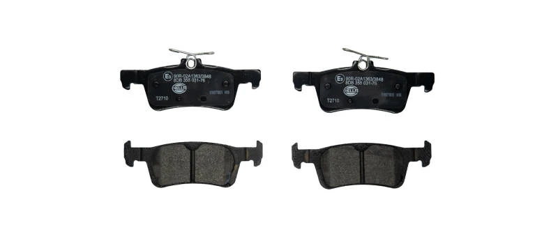 Image of HELLA 8DB 355 031-761 Brake pad set not prepared for wear warning indicator Brake Pad Set,disc brake (402)