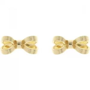 image of Ted Baker Ladies Gold Plated Olsi Mini Opulent Bow Earring