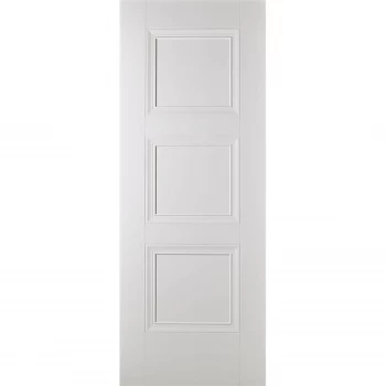 image of Amsterdam Internal Primed White 3 Panel Fire Door - 838 x 1981mm