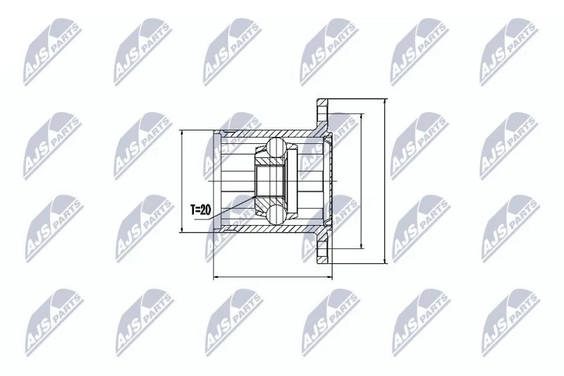 Image of NTY CV joint kit NTY NPW-TY-062