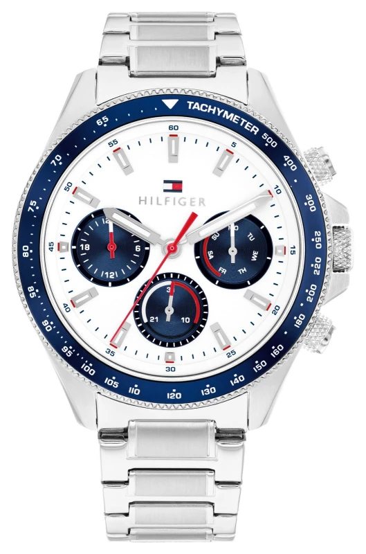 Image of Tommy Hilfiger 1792238 Mens Clark (44mm) Silver Dial / Watch