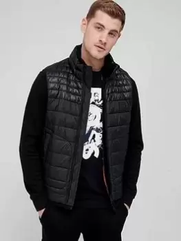 Image of BOSS Odunk Padded Gilet - Black, Size 52, Men