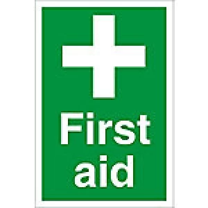 Image of First Aid Sign First Aid Fluted Board 60 x 40 cm
