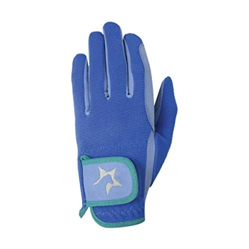 Image of Hy5 Children Zeddy Riding Gloves in Baby Blue Size: XL Baby Blue Unisex XL
