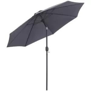 Image of Outsunny Patio Umbrella Outdoor Sunshade Canopy With Tilt And Crank - Grey