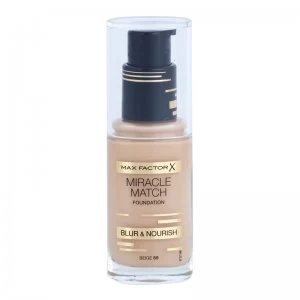 image of Max Factor Miracle Match Liquid Foundation with Moisturizing Effect Shade 55 Beige 30ml