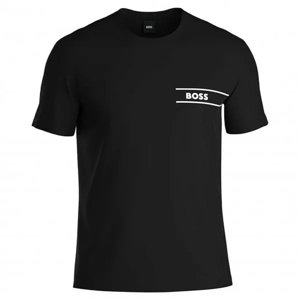 image of BOSS Bodywear RN Organic Cotton-Jersey T-Shirt - L Black Tops male 50514914-001 L