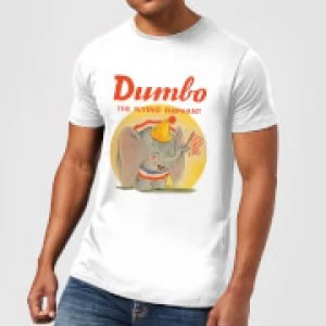 Disney Dumbo Flying Elephant Mens T-Shirt - White - 5XL