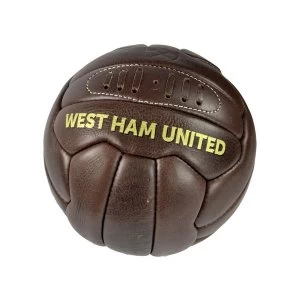 Image of West Ham Retro Heritage Leather Ball Size 5