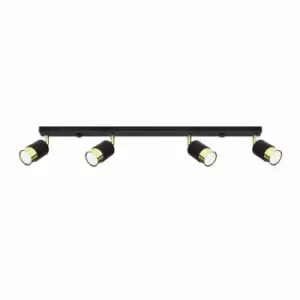 Image of Sollux Plafond Nero 4 Black/Golden