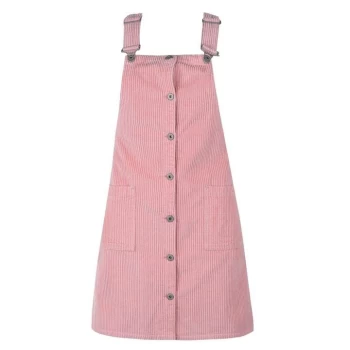 image of Jack Wills Patsy Corduroy Pinafore Mini Dress - Pink