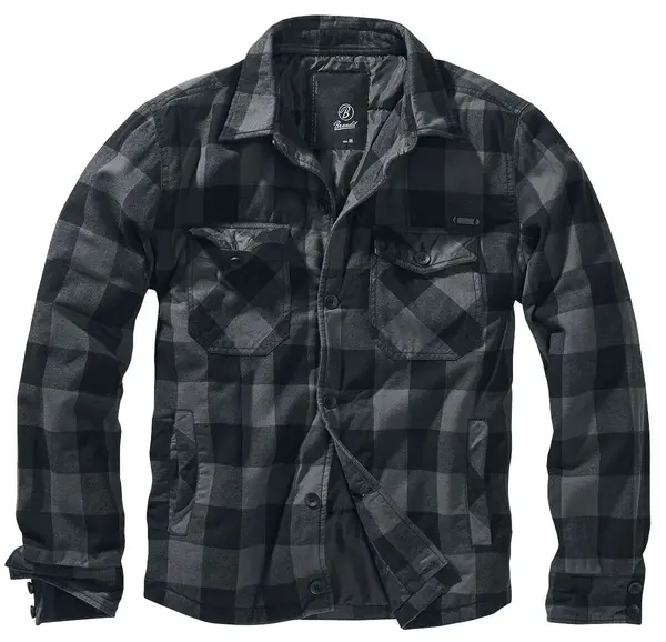 image of Brandit Lumberjacket Between-seasons Jacket Black anthracite M Men