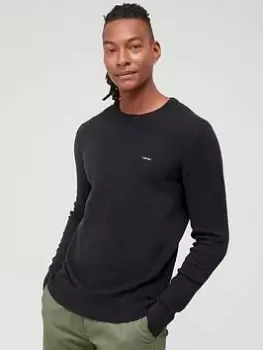 Image of Calvin Klein Structure Sweater - Black, Size 2XL, Men