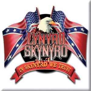 Image of Lynyrd Skynyrd - Eagle & Flags Fridge Magnet