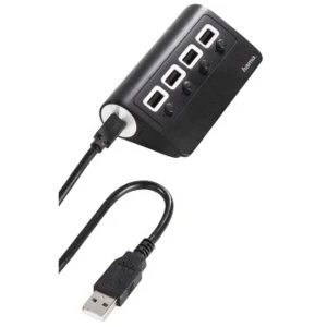 Image of Hama USB 2.0 Hub 1:4 "On/Off Switch", bus-powered