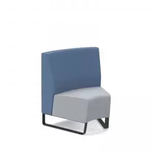 Image of Encore modular single seater low back sofa with no arms and Black sled