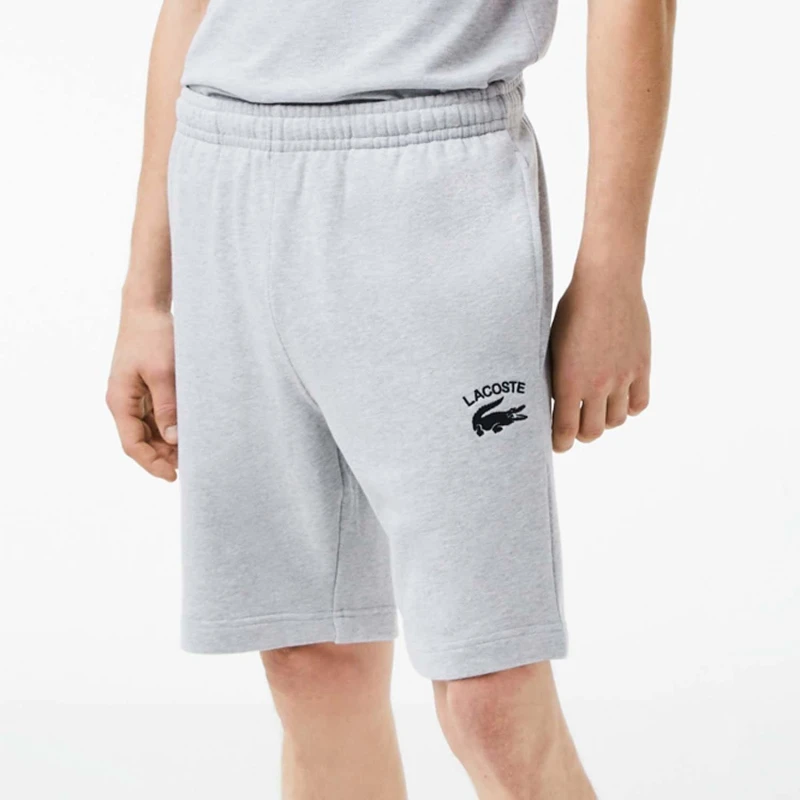 Image of Lacoste Embroidered Shorts - Grey Grey XS