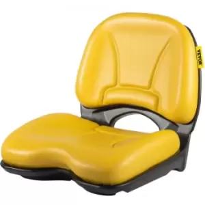 Image of VEVOR Universal Tractor Seat, Industrial High Back, Waterproof PVC Lawn and Garden Mower Seat Replacement, Steel Frame Forklift Seat with Drain Hole,