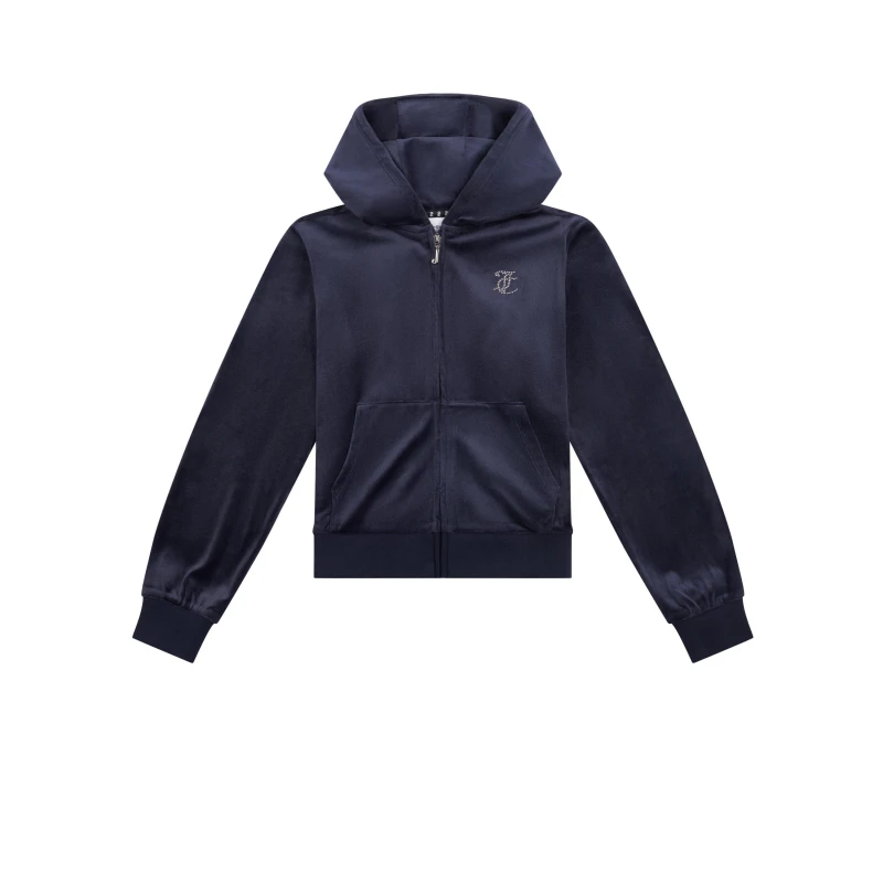 Image of Juicy Couture Velour Hoody Night Sky 883 female 7-8 Yrs