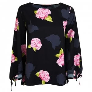 Image of French Connection Floral Blouse - Black Multi