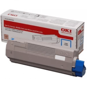 image of OKI 46443103 Cyan Laser Toner Ink Cartridge