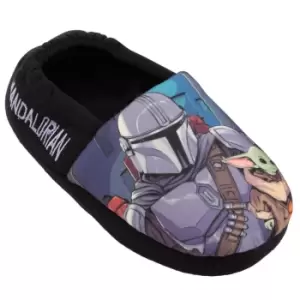 Image of Star Wars: The Mandalorian Boys Slippers (1 UK) (Black/Blue)