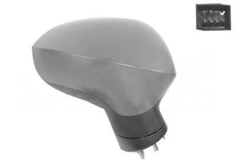 Image of VAN WEZEL 4919818 Wing mirror * HAGUS * Right, Heatable, primed Outside Mirror (50)