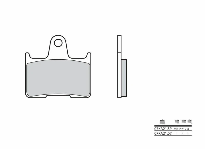 Image of Brembo S.p.A. Street Carbon Ceramic Brake pads - 07KA2107