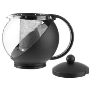Image of 5five 1.25L Glass Teapot with Infuser - Black